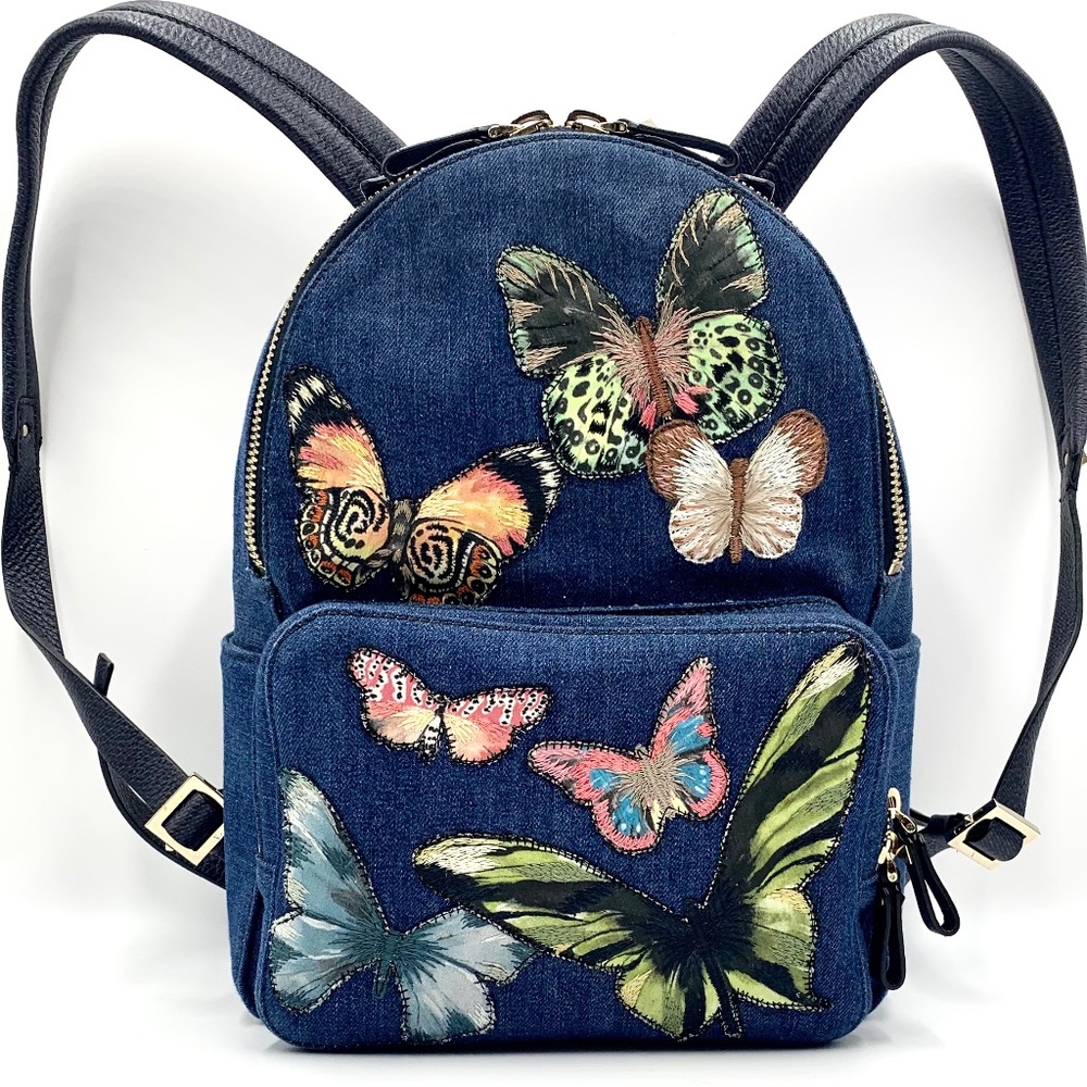 Valentino denim butterfly backpack BNWT